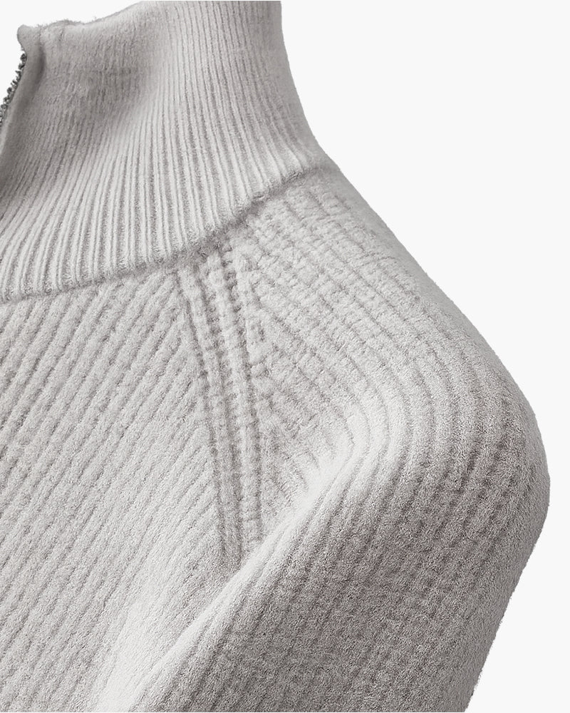 AMALFI Woll-Gilet mit durchgehendem Reißverschluss